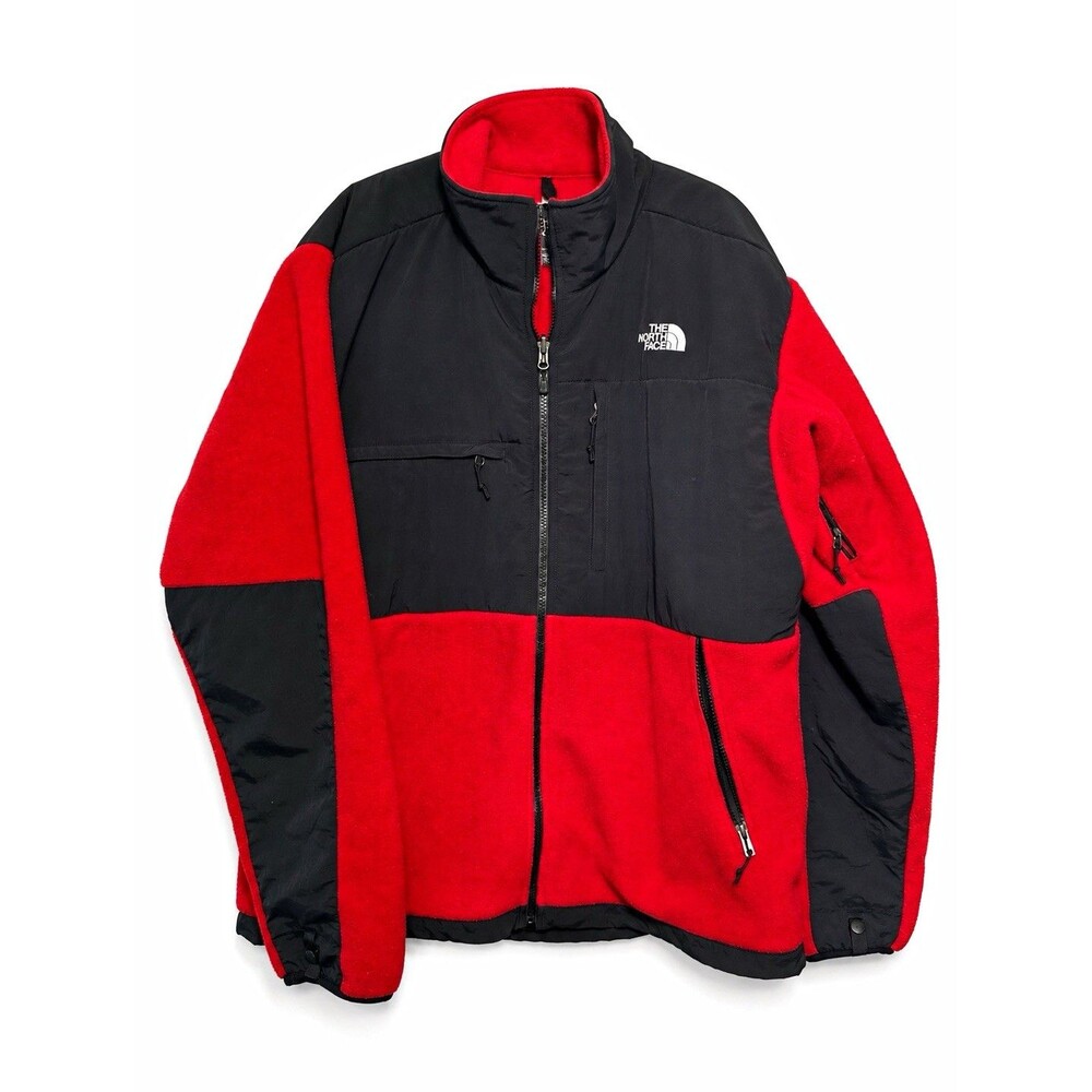 The North Face 1995 Retro Denali Fleece Jacket Mens XL Red Black Full Zip